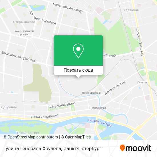 Карта улица Генерала Хрулёва