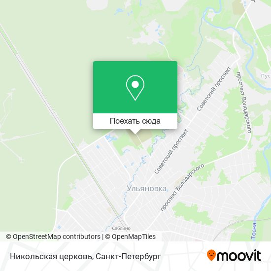 Карта Никольская церковь