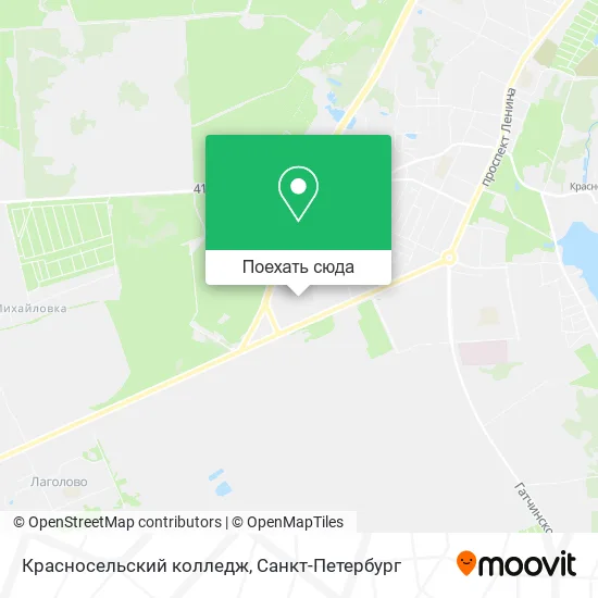 Карта Красносельский колледж