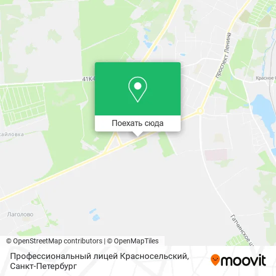 Карта Профессиональный лицей Красносельский