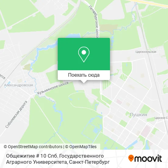 Карта Общежитие # 10 Спб. Государственного Аграрного Университета