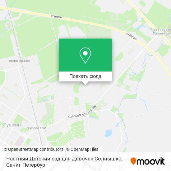 Карта Частный Детский сад для Девочек Солнышко