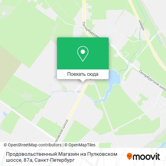 Карта Продовольственный Магазин на Пулковском шоссе, 87а