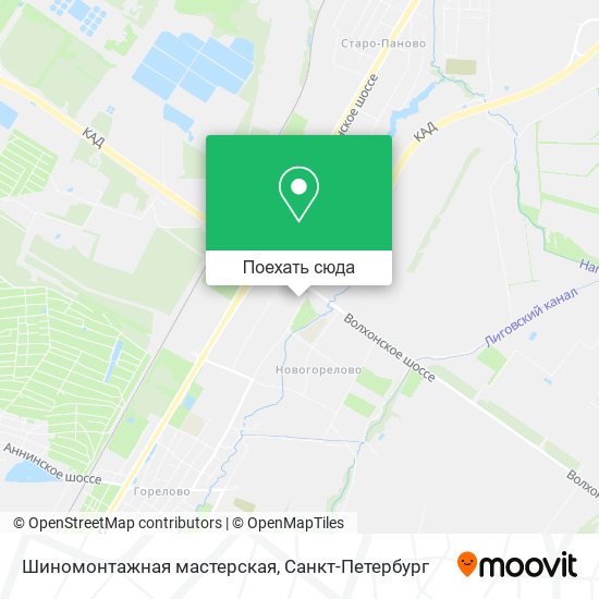 Карта Шиномонтажная мастерская
