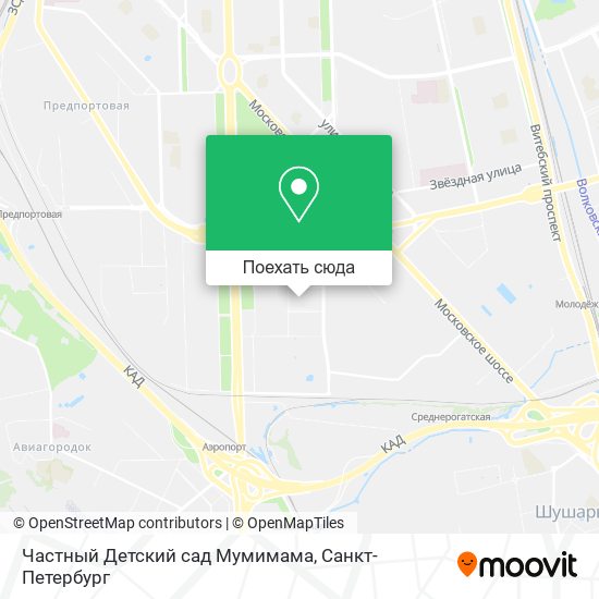Карта Частный Детский сад Мумимама