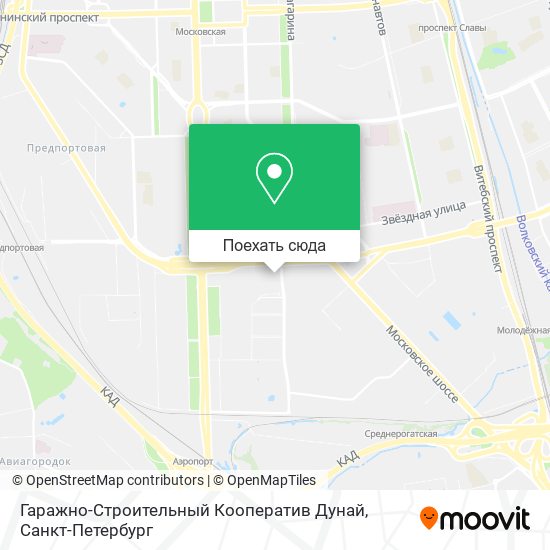 Карта Гаражно-Строительный Кооператив Дунай