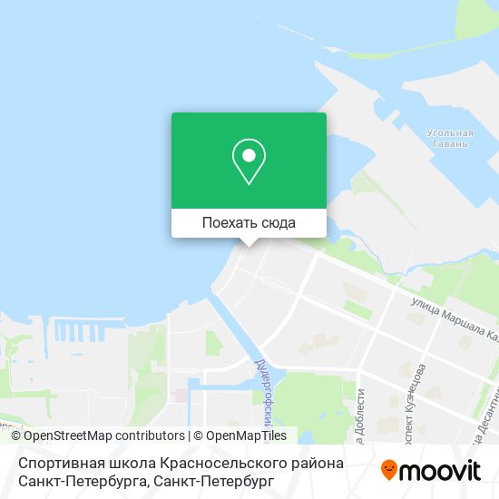 Карта Спортивная школа Красносельского района Санкт-Петербурга