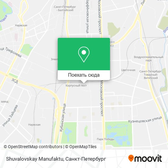Карта Shuvalovskay Manufaktu