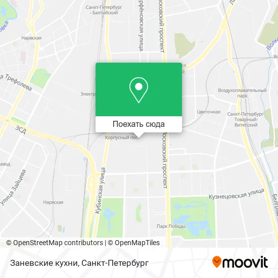 Карта Заневские кухни