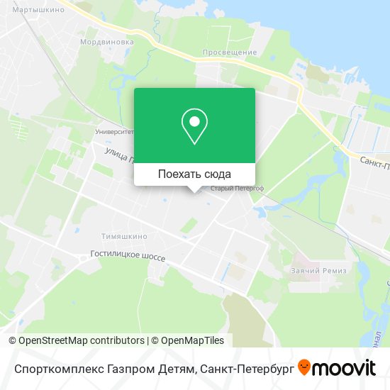 Карта Спорткомплекс Газпром Детям