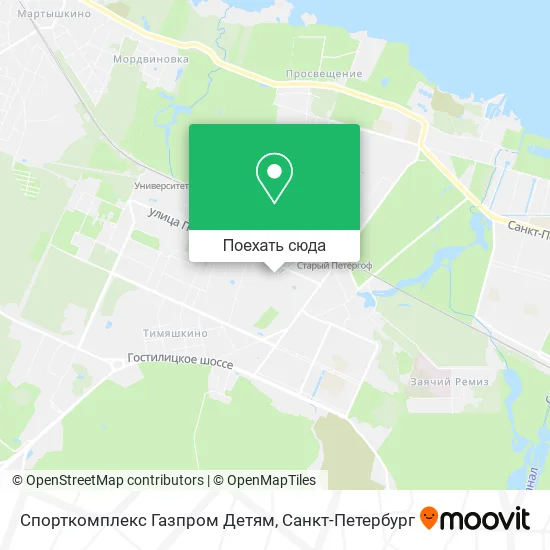Карта Спорткомплекс Газпром Детям
