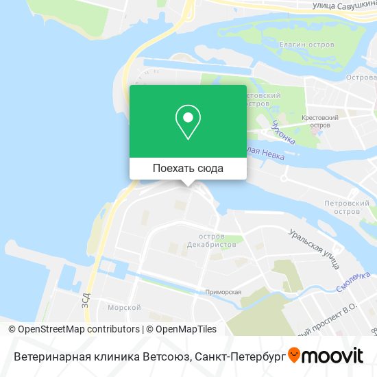 Карта Ветеринарная клиника Ветсоюз