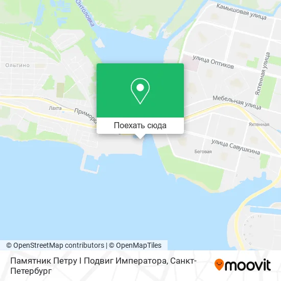 Карта Памятник Петру I Подвиг Императора