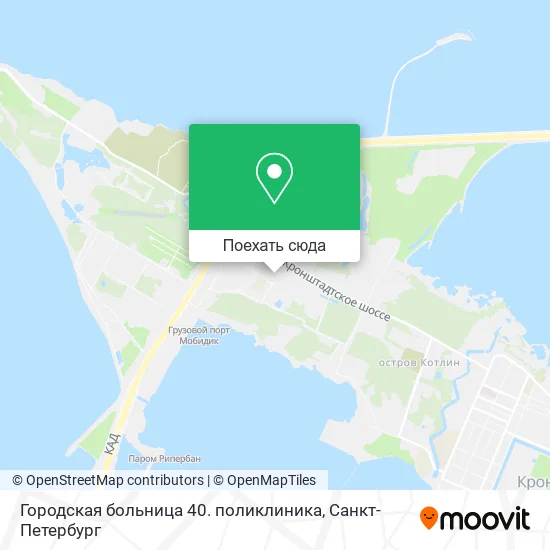 Карта Городская больница 40. поликлиника