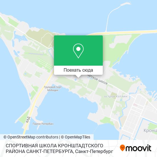 Карта СПОРТИВНАЯ ШКОЛА КРОНШТАДТСКОГО РАЙОНА САНКТ-ПЕТЕРБУРГА