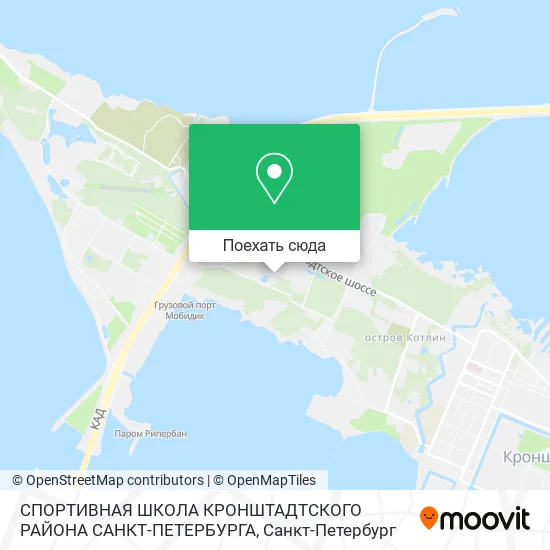 Карта СПОРТИВНАЯ ШКОЛА КРОНШТАДТСКОГО РАЙОНА САНКТ-ПЕТЕРБУРГА