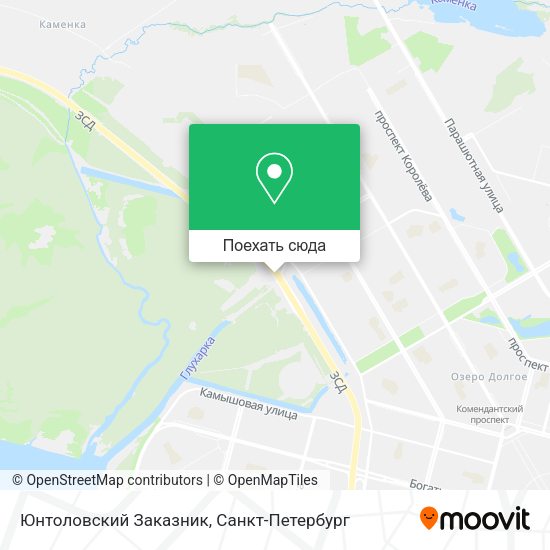 Карта Юнтоловский Заказник