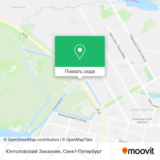 Карта Юнтоловский Заказник