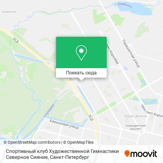 Карта Спортивный клуб Художественной Гимнастики Северное Сияние