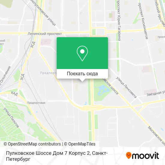 Карта Пулковское Шоссе Дом 7 Корпус 2