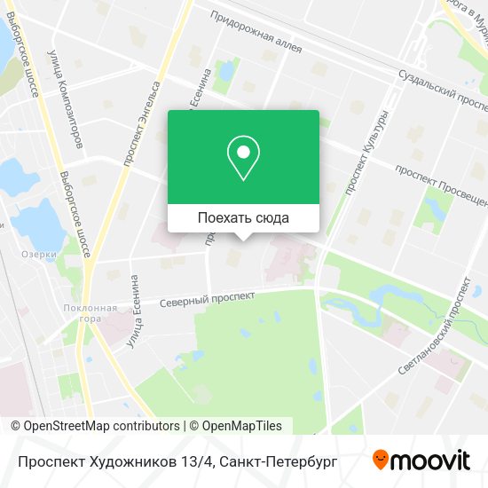 Карта Проспект Художников 13/4