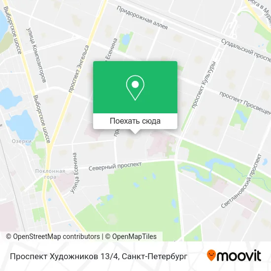 Карта Проспект Художников 13/4