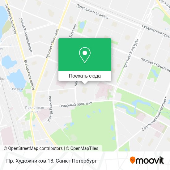 Карта Пр. Художников 13