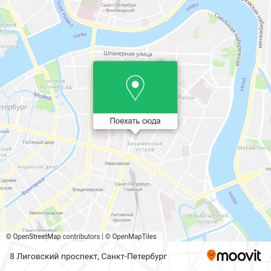 Карта 8 Лиговский проспект