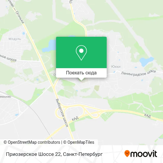 Карта Приозерское Шоссе 22