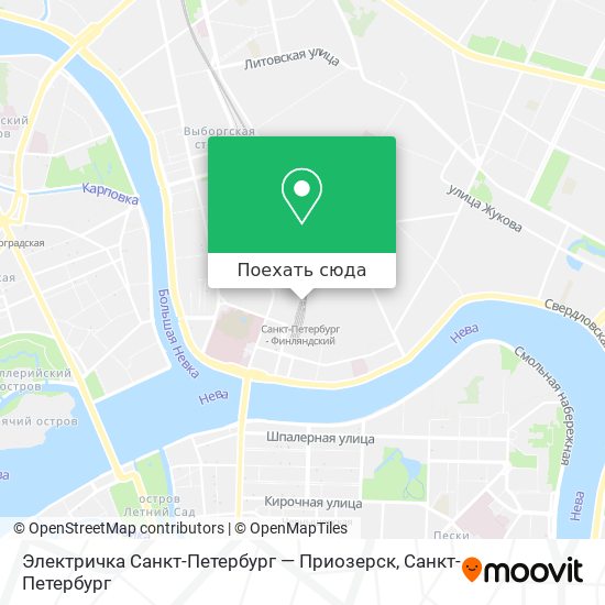 Карта Электричка Санкт-Петербург — Приозерск