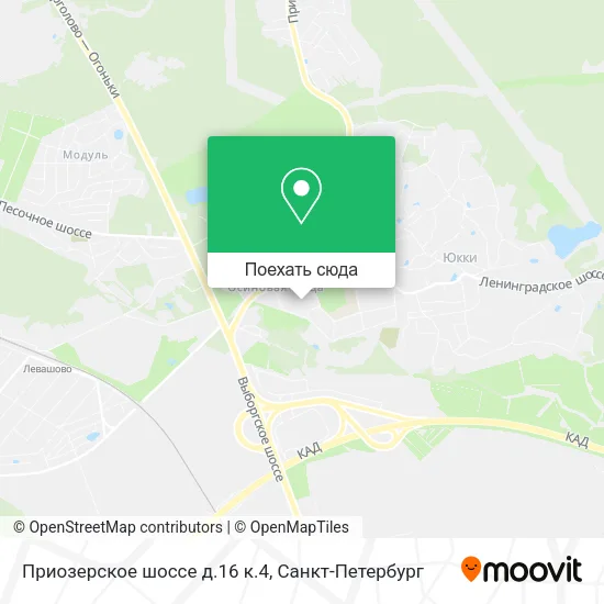 Карта Приозерское шоссе д.16 к.4