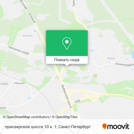 Карта приозерское шоссе 10 к. 1