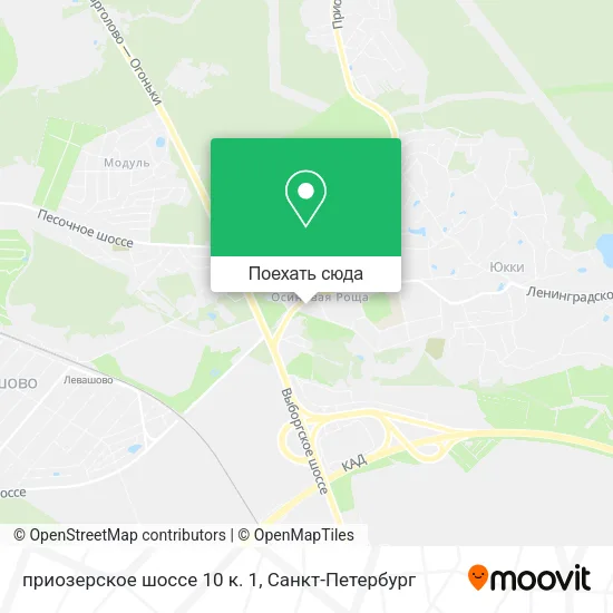 Карта приозерское шоссе 10 к. 1