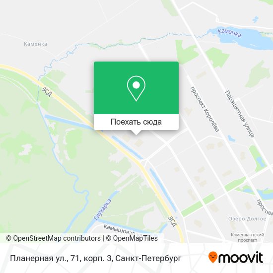 Карта Планерная ул., 71, корп. 3