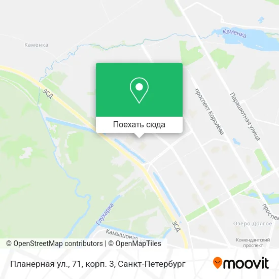 Карта Планерная ул., 71, корп. 3