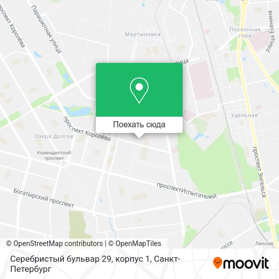 Карта Серебристый бульвар 29, корпус 1