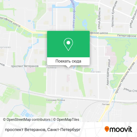 Карта проспект Ветеранов