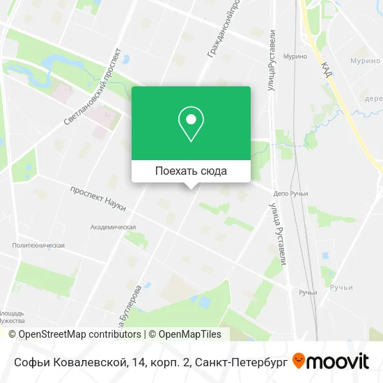 Карта Софьи Ковалевской, 14, корп. 2