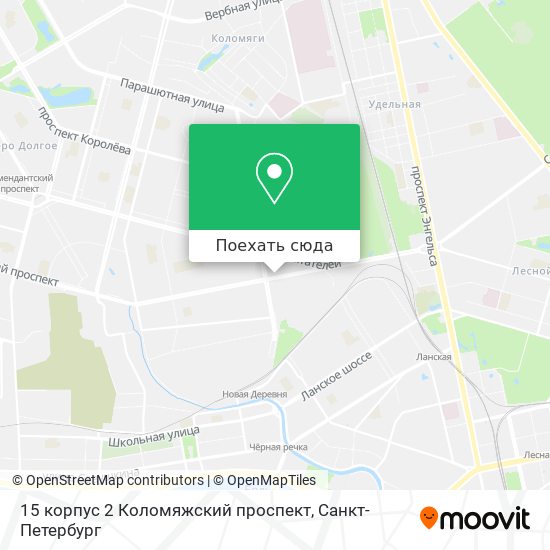 Карта 15 корпус 2 Коломяжский проспект