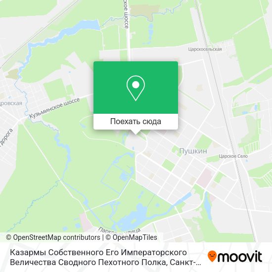 Карта Казармы Собственного Его Императорского Величества Сводного Пехотного Полка