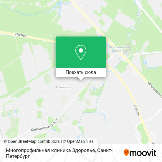 Карта Многопрофильная клиника Здоровье
