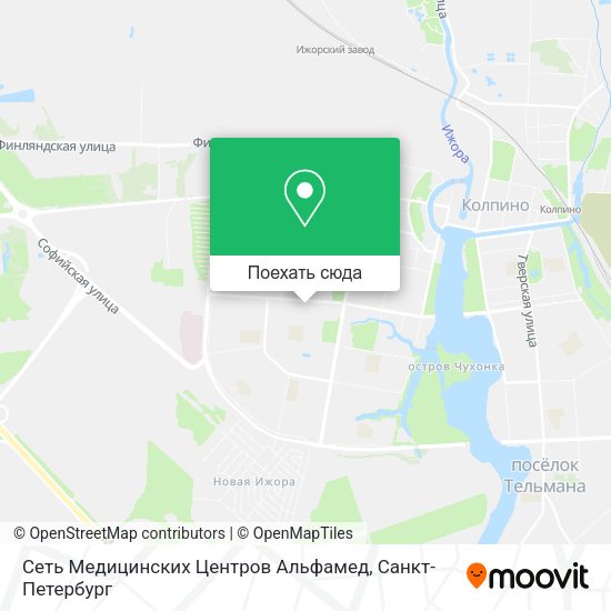 Карта Сеть Медицинских Центров Альфамед