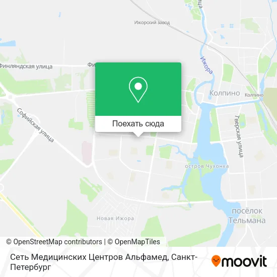 Карта Сеть Медицинских Центров Альфамед