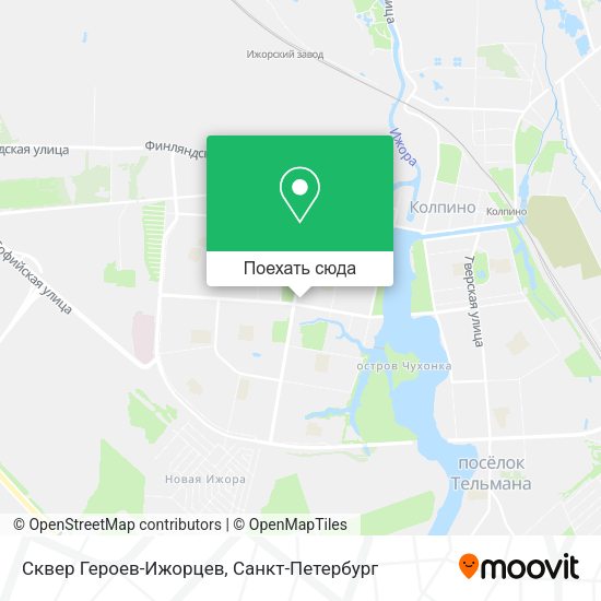 Карта Сквер Героев-Ижорцев