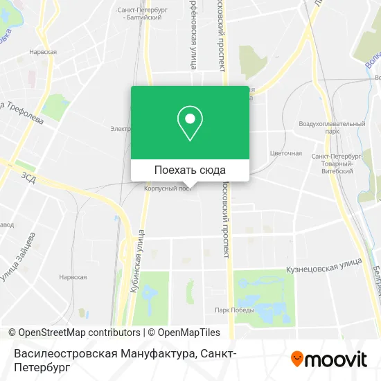Карта Василеостровская Мануфактура