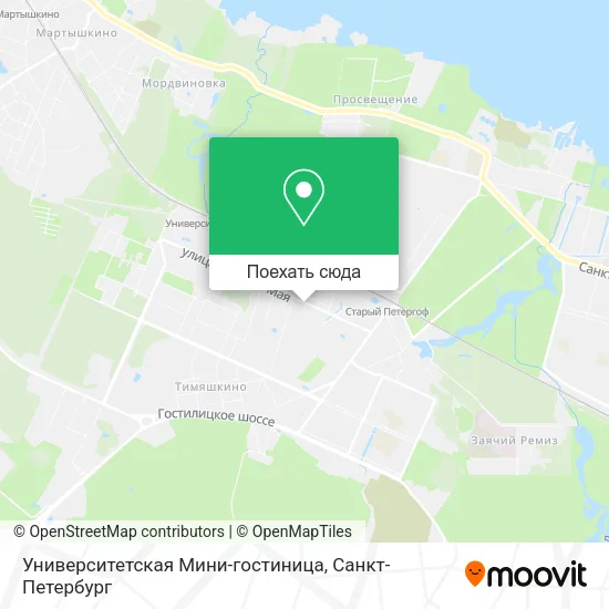 Карта Университетская Мини-гостиница