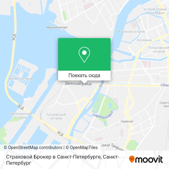 Карта Страховой Брокер в Санкт-Петербурге