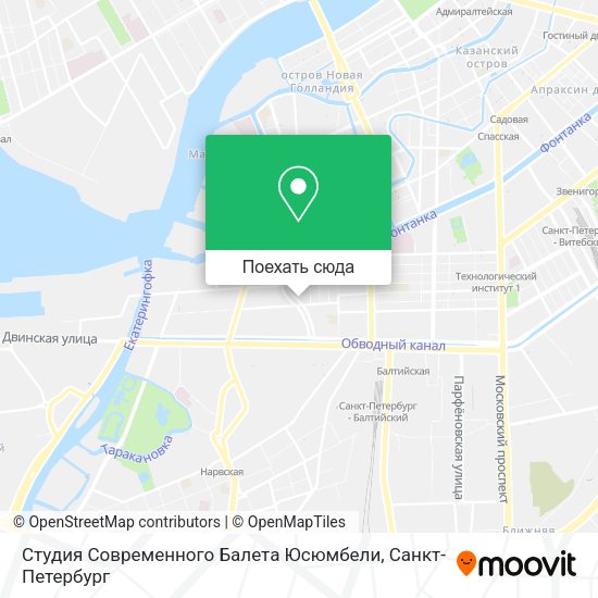 Карта Студия Современного Балета Юсюмбели