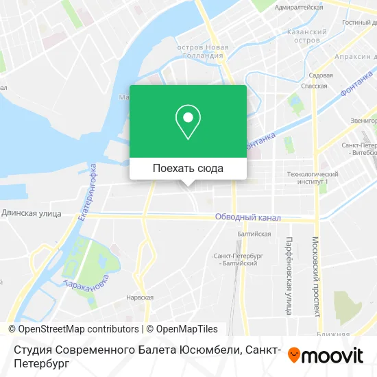 Карта Студия Современного Балета Юсюмбели