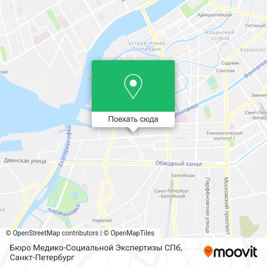Карта Бюро Медико-Социальной Экспертизы СПб